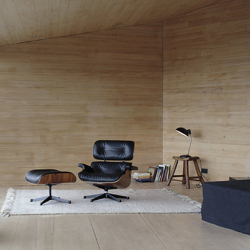 Eames Lounge Ottoman / Black Leather